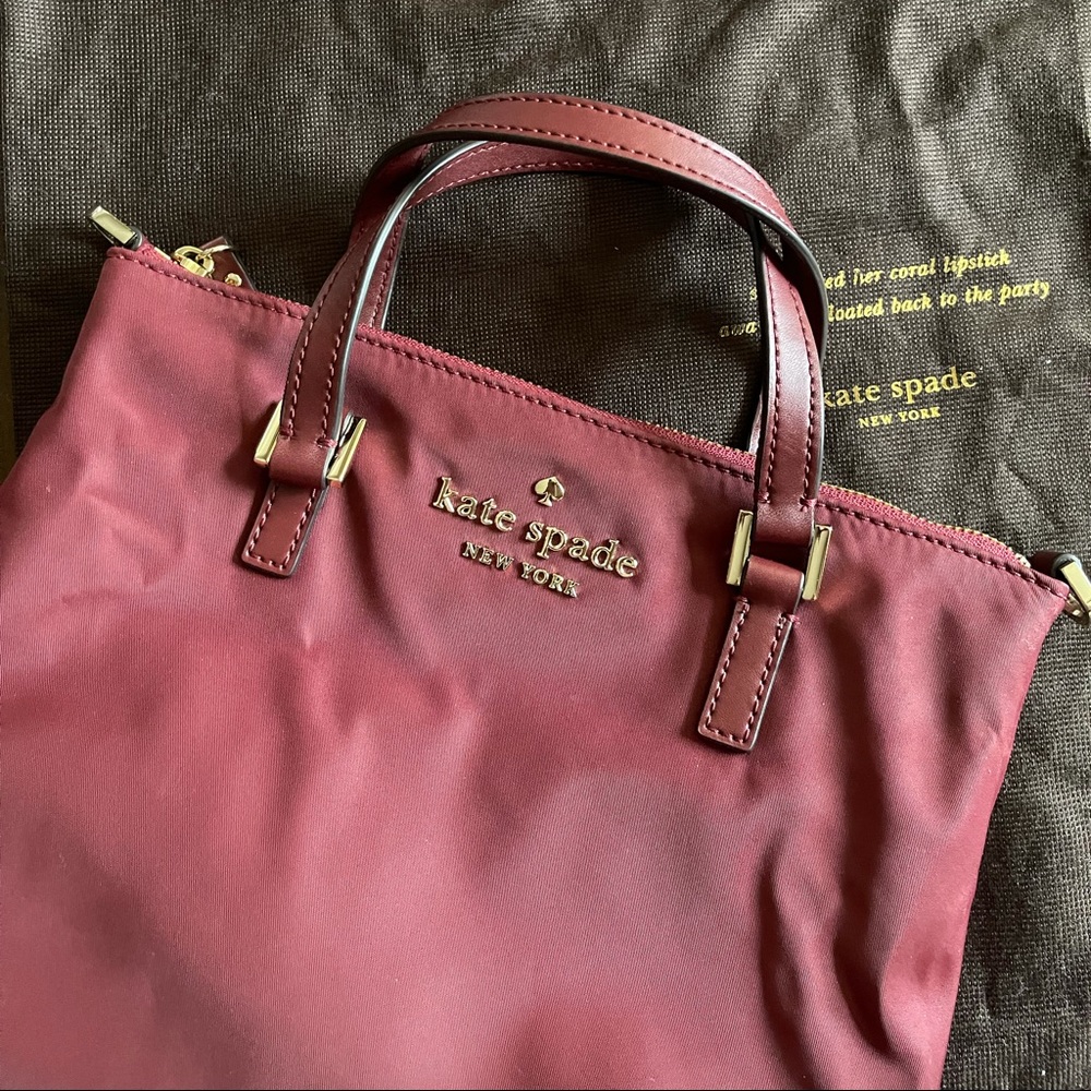 Kate Spade NY Watson Nylon Bag - Burgandy